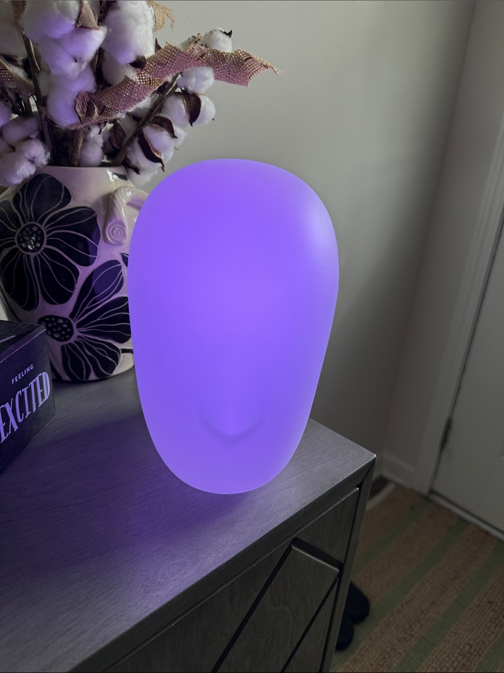 IKEA Purple Frosted LED Lantern